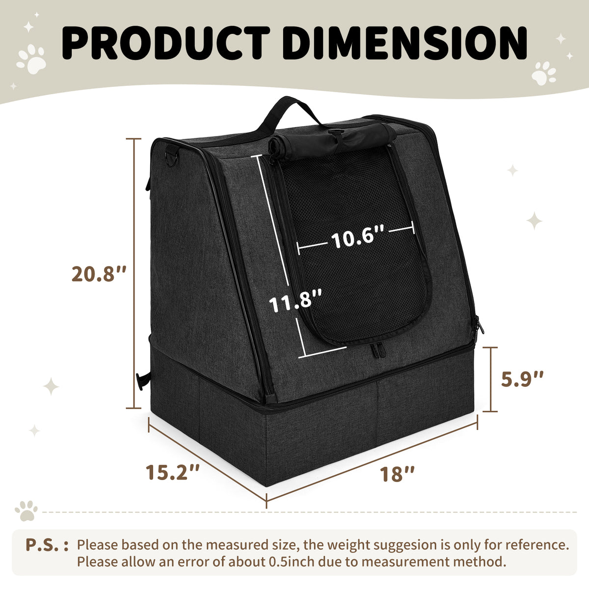 apollowalker-Portable Cat Litter Box with Waterproof Bag and Lid
