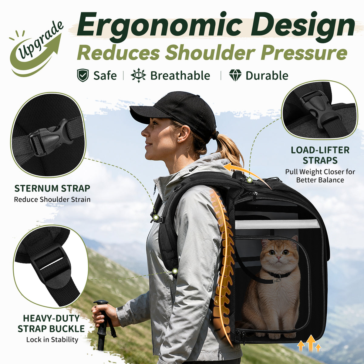 apollowalker-Cat Carrier Backpack for Small-Medium Cats,Dogs