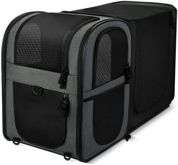 apollowalker-Expandable Cat Carrier Backpack for Small Dogs and Cats Up to 18 lb
