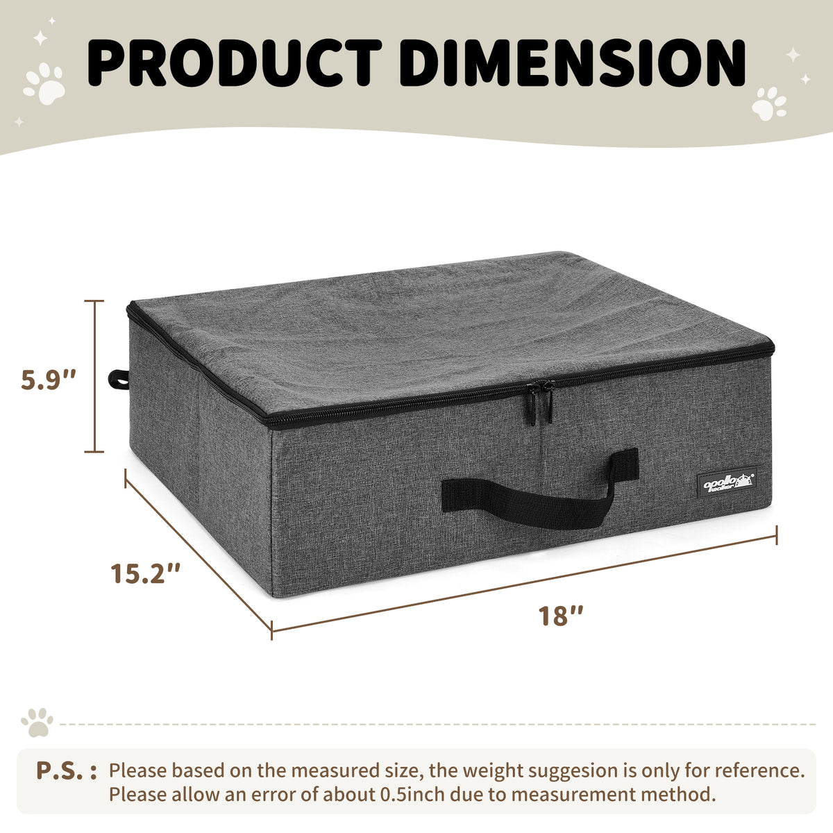 apollowalker-Portable Cat Litter Box with Waterproof Bag and Lid