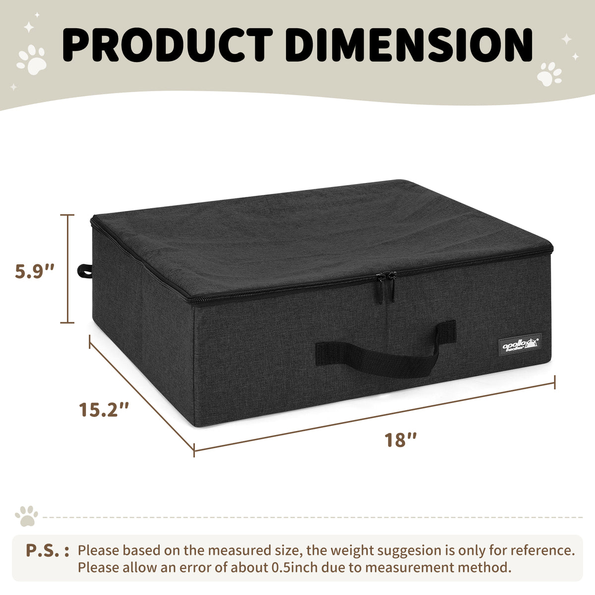 apollowalker-Portable Cat Litter Box with Waterproof Bag and Lid
