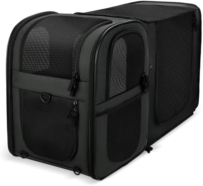 apollowalker-Expandable Cat Carrier Backpack for Small Dogs and Cats Up to 18 lb