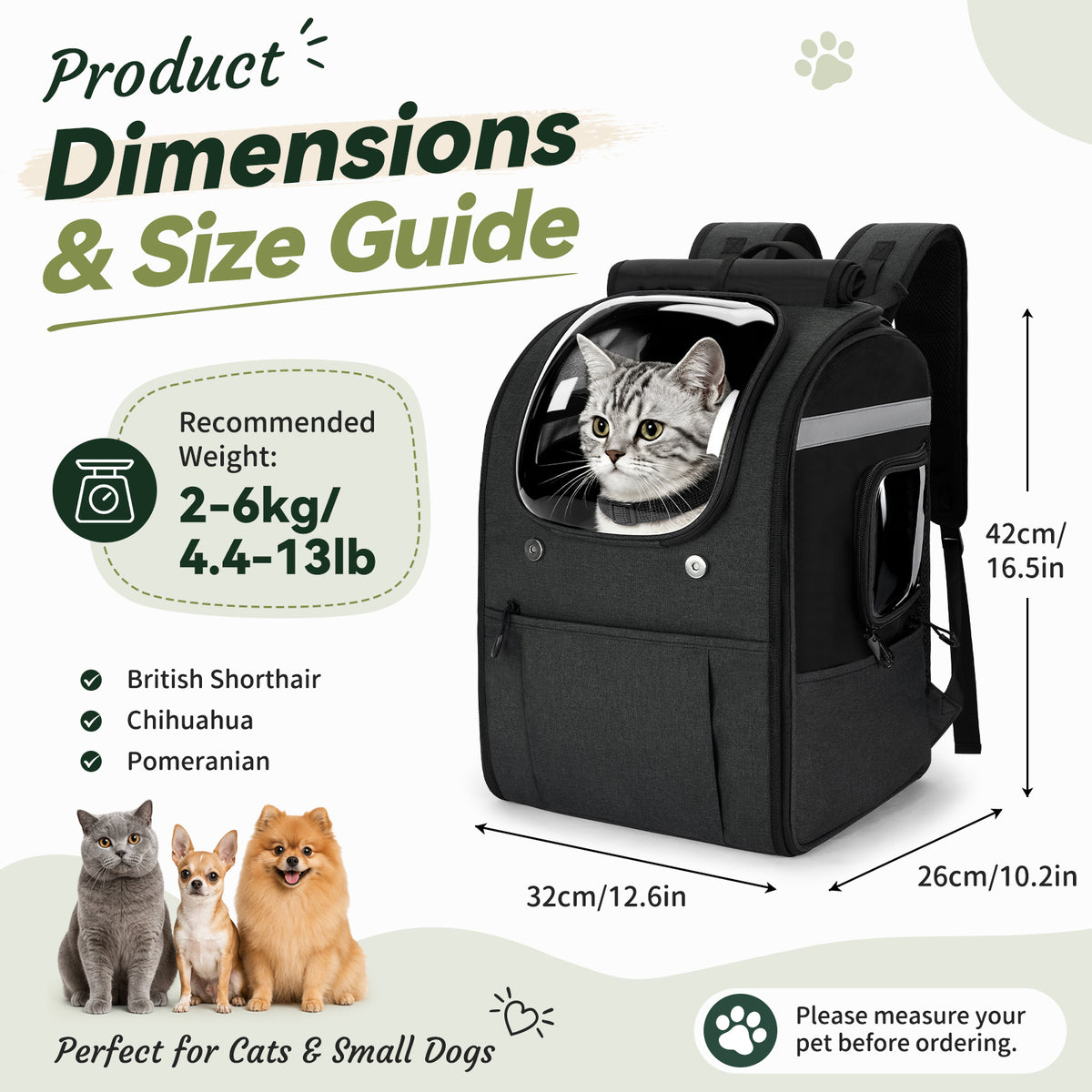 apollowalker-Cat Carrier Backpack for Small-Medium Cats,Dogs