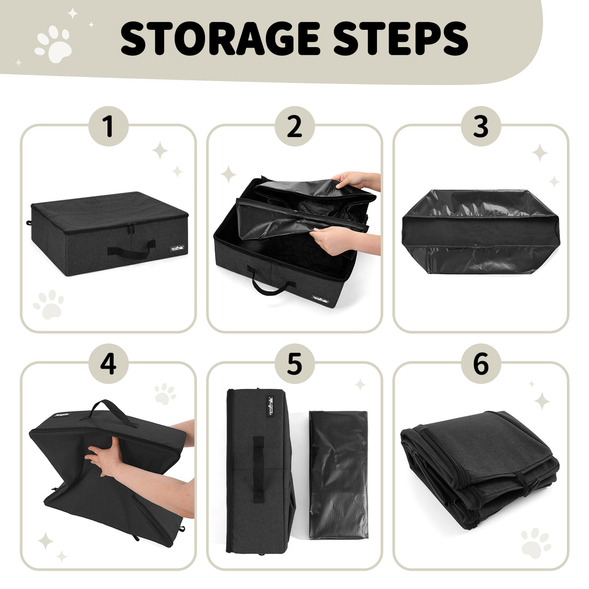 apollowalker-Portable Cat Litter Box with Waterproof Bag and Lid