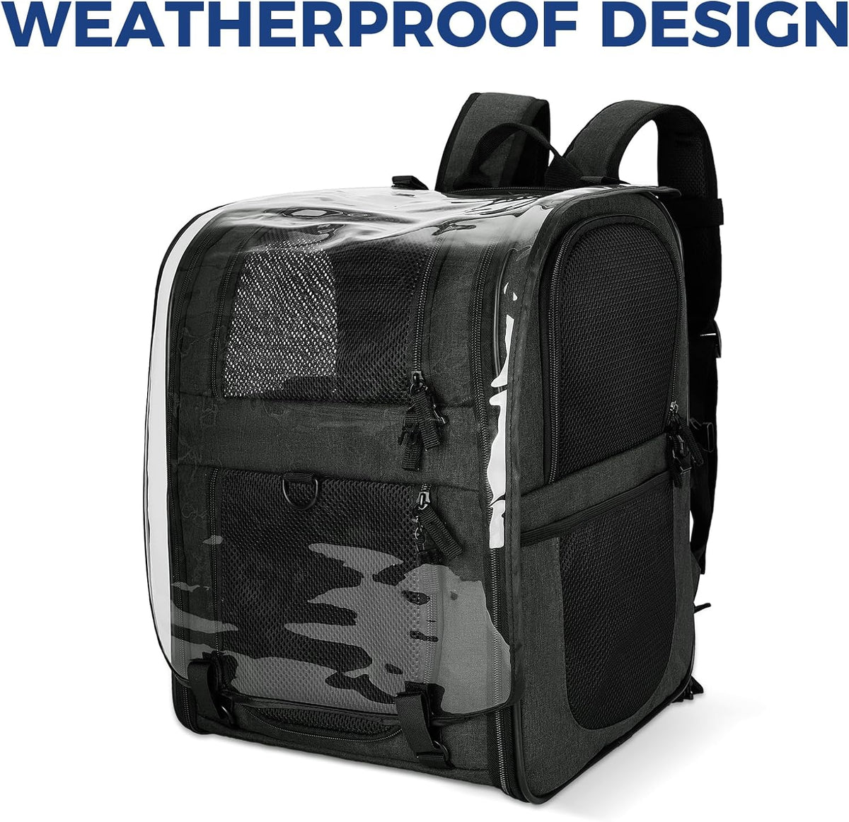 apollowalker-Expandable Cat Carrier Backpack for Small Dogs and Cats Up to 18 lb