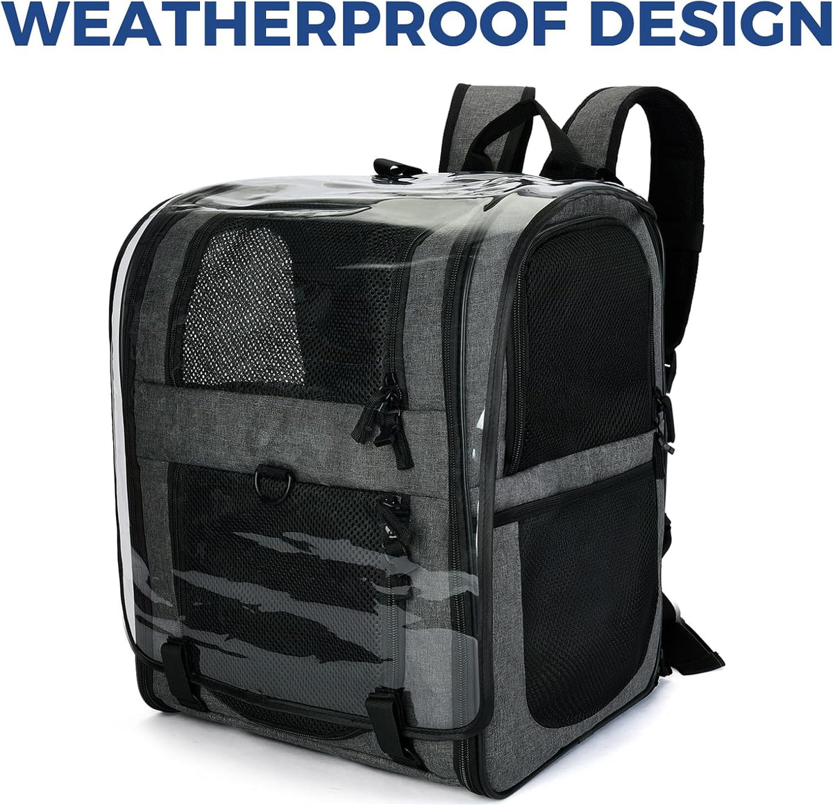 apollowalker-Expandable Cat Carrier Backpack for Small Dogs and Cats Up to 18 lb