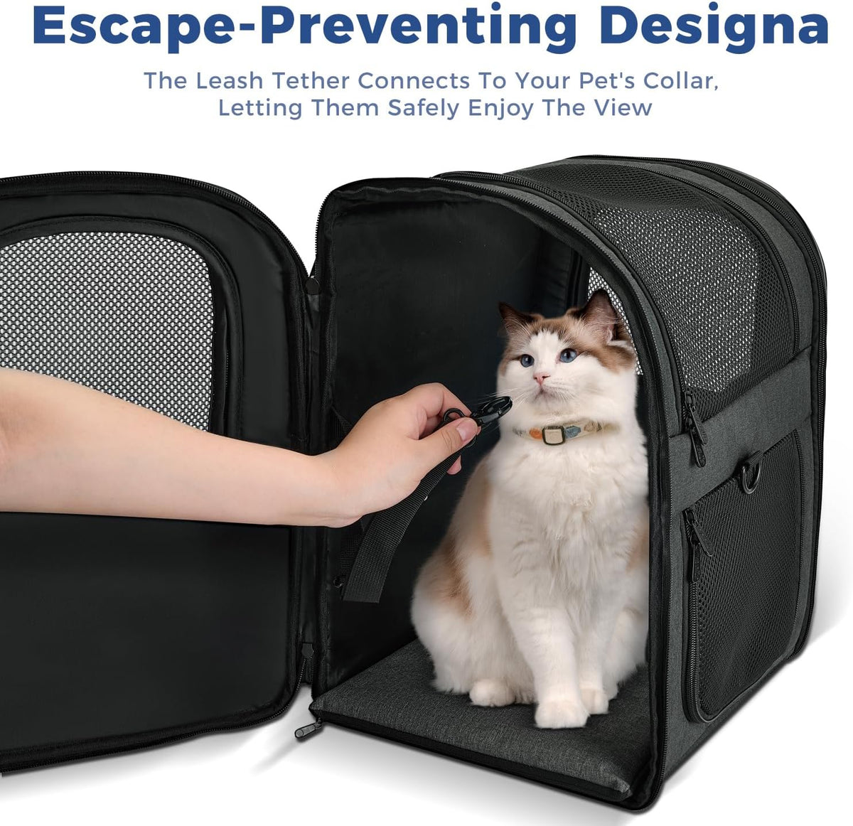 apollowalker-Apollo Walker Cat Carrier Backpack for Small Dogs and Cats Up to 18 lb