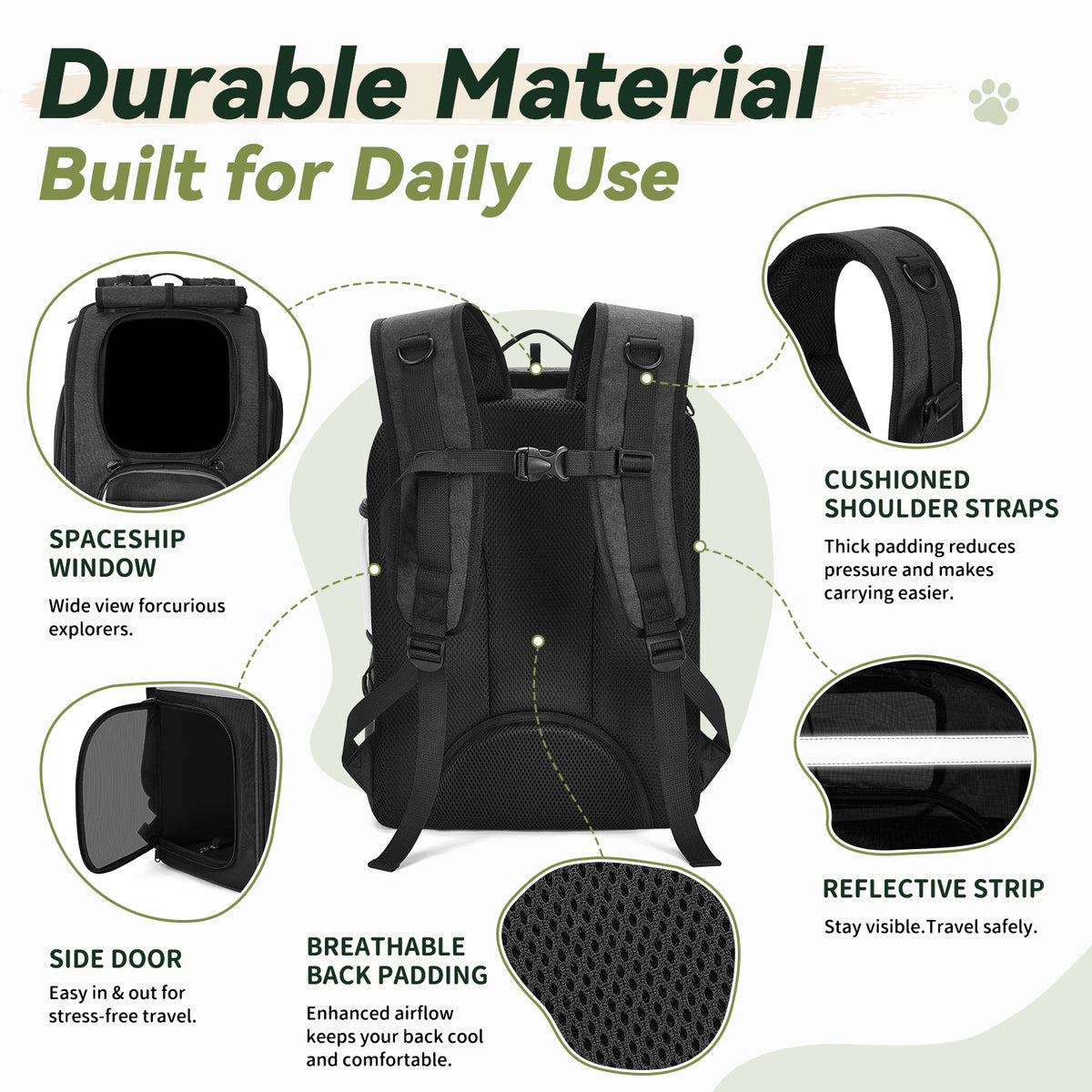 apollowalker-Cat Carrier Backpack for Small-Medium Cats,Dogs