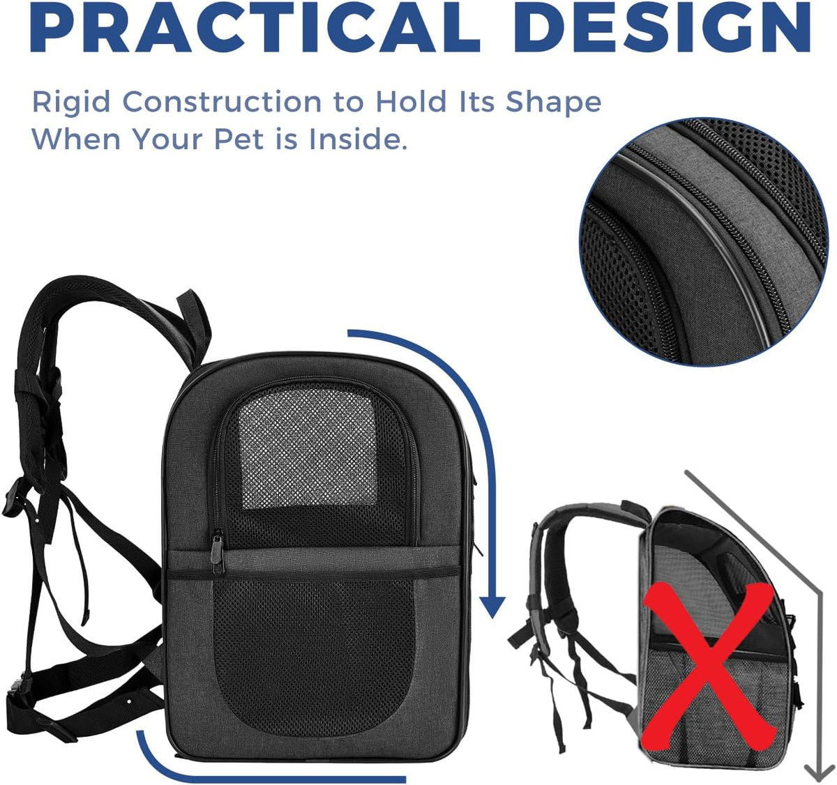 apollowalker-Apollo Walker Cat Carrier Backpack for Small Dogs and Cats Up to 18 lb